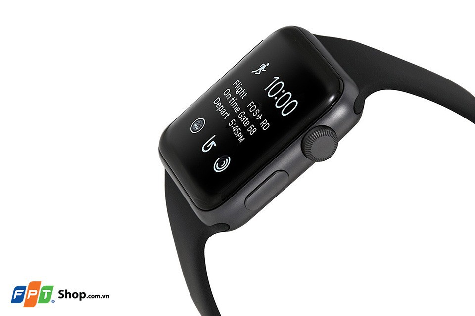 Apple Watch Series 3 GPS 42mm, viền nhôm, dây màu đen